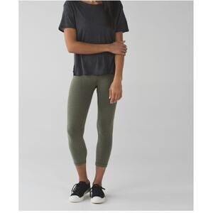 Lululemon Wunder Under Crop III Cotton Green Size 4